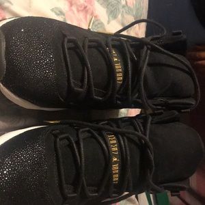 Jordans Black and gold